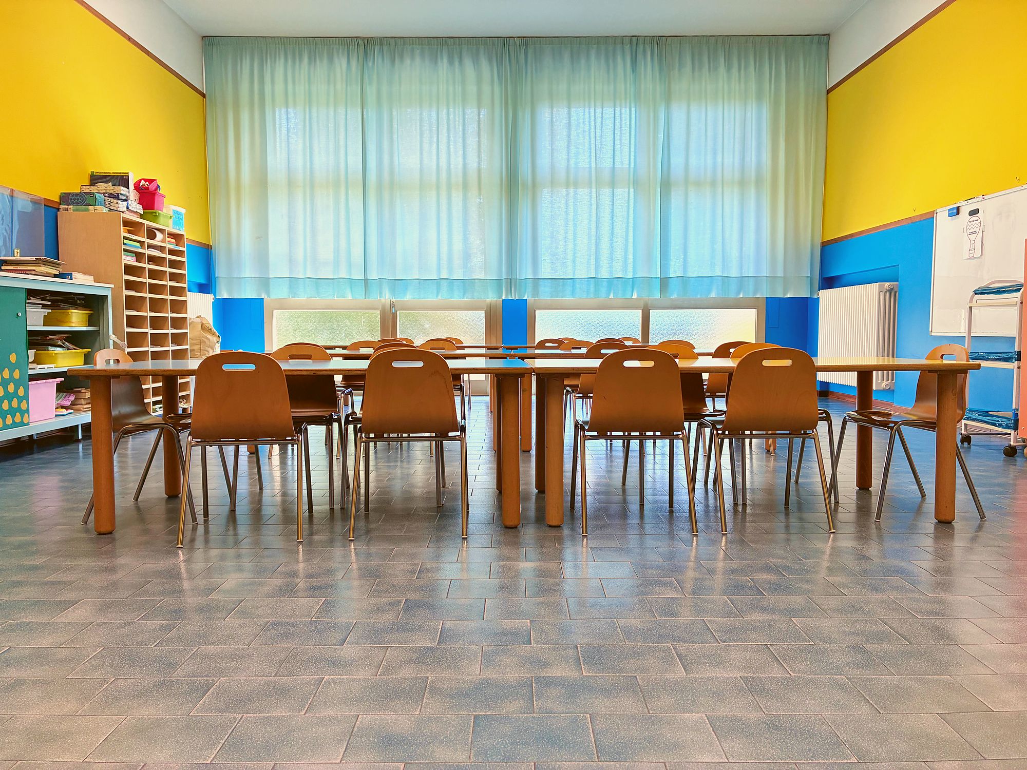 Aula della sezione Azzurri della scuola dell’infanzia